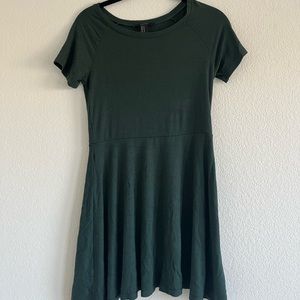 Forest green skater dress